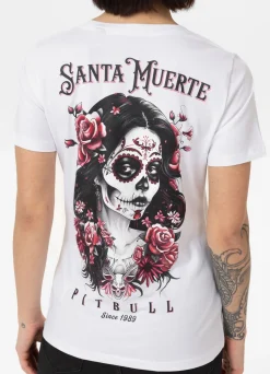 Women's T-Shirt SANTA MUERTE ROSE - White
