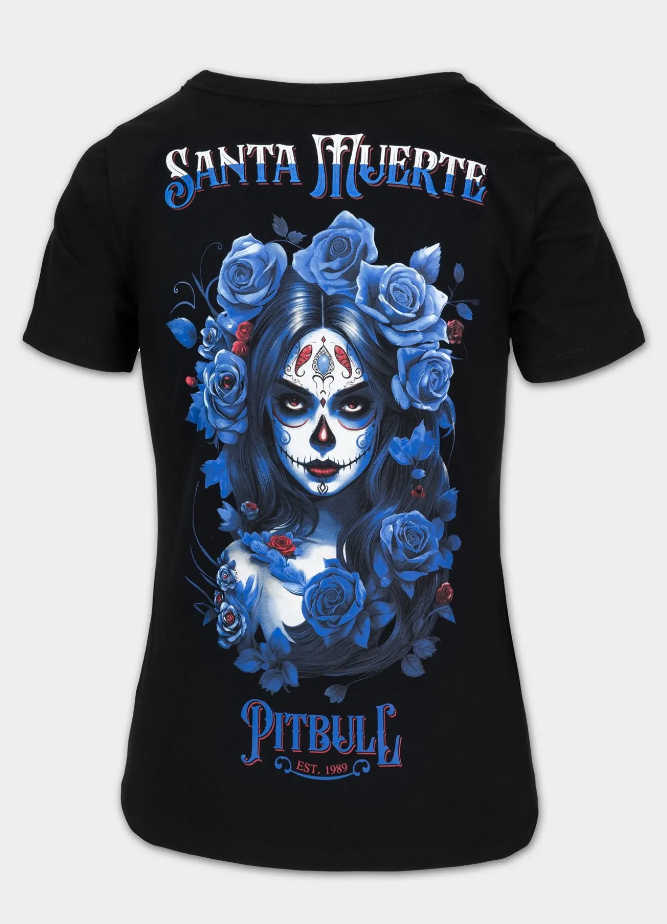 Women's T-Shirt SANTA MUERTE BLUE - Black