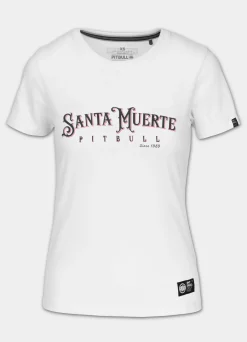 Women's T-Shirt SANTA MUERTE ROSE - White
