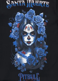 Women's T-Shirt SANTA MUERTE BLUE - Black
