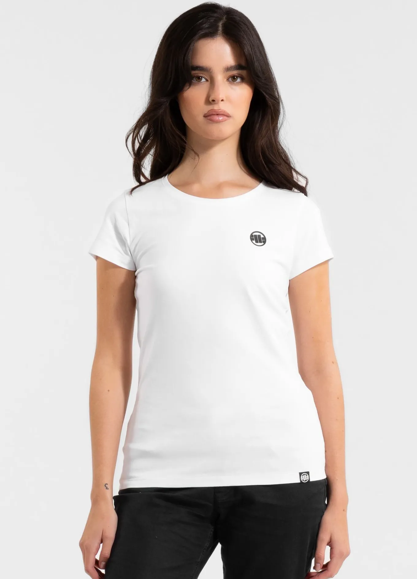 Women's T-Shirt Slim Fit SMALL LOGO - White