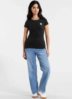 Women's T-Shirt Slim Fit SMALL LOGO - Black