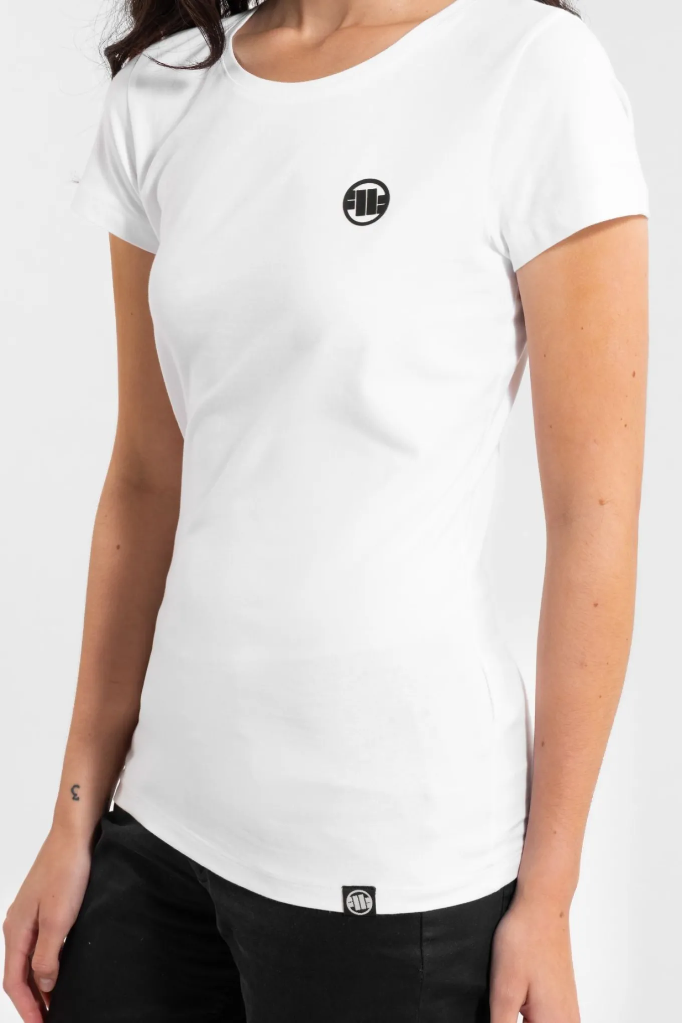 Women's T-Shirt Slim Fit SMALL LOGO - White