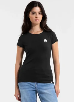 Women's T-Shirt Slim Fit SMALL LOGO - Black