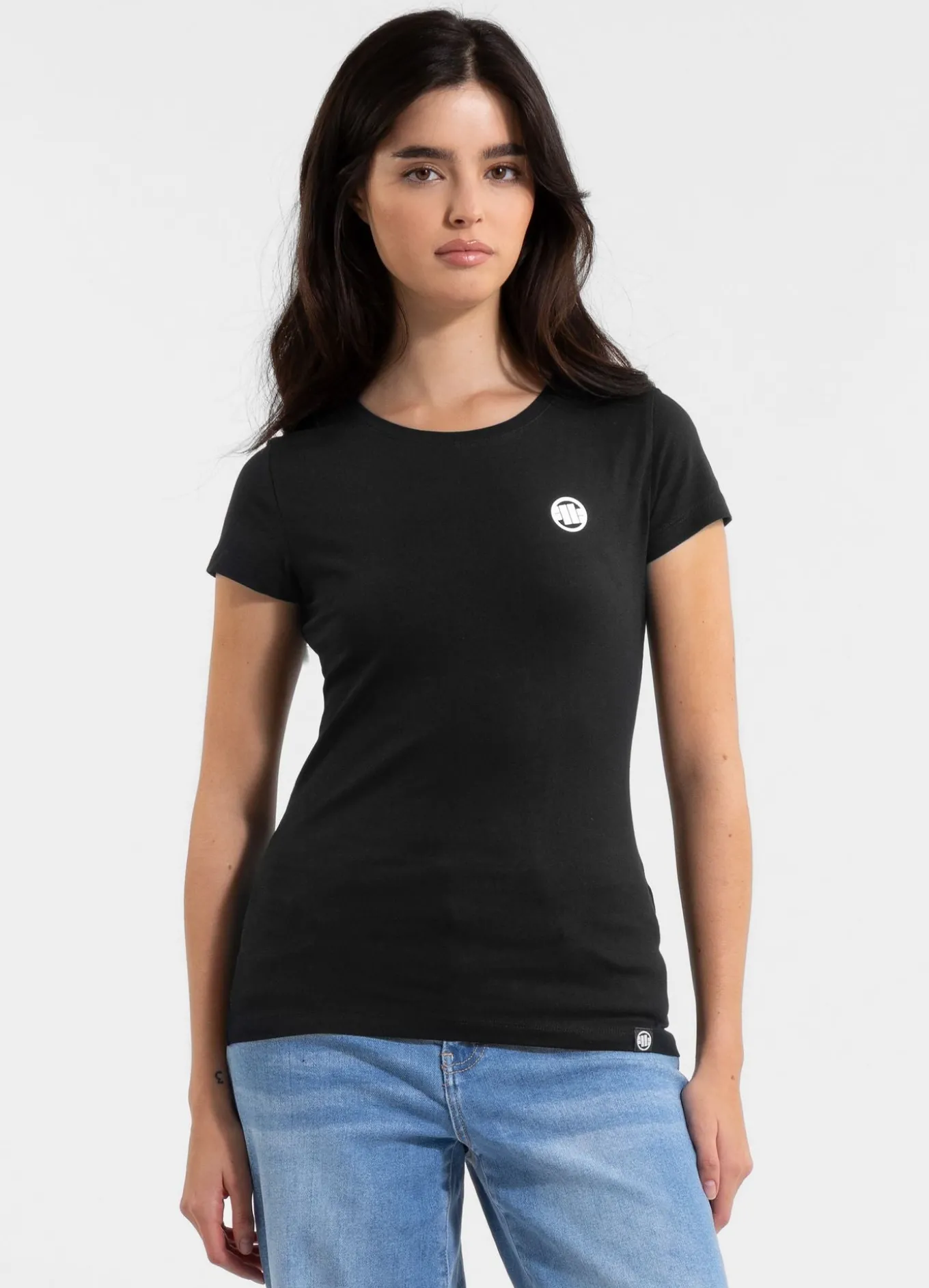 Women's T-Shirt Slim Fit SMALL LOGO - Black
