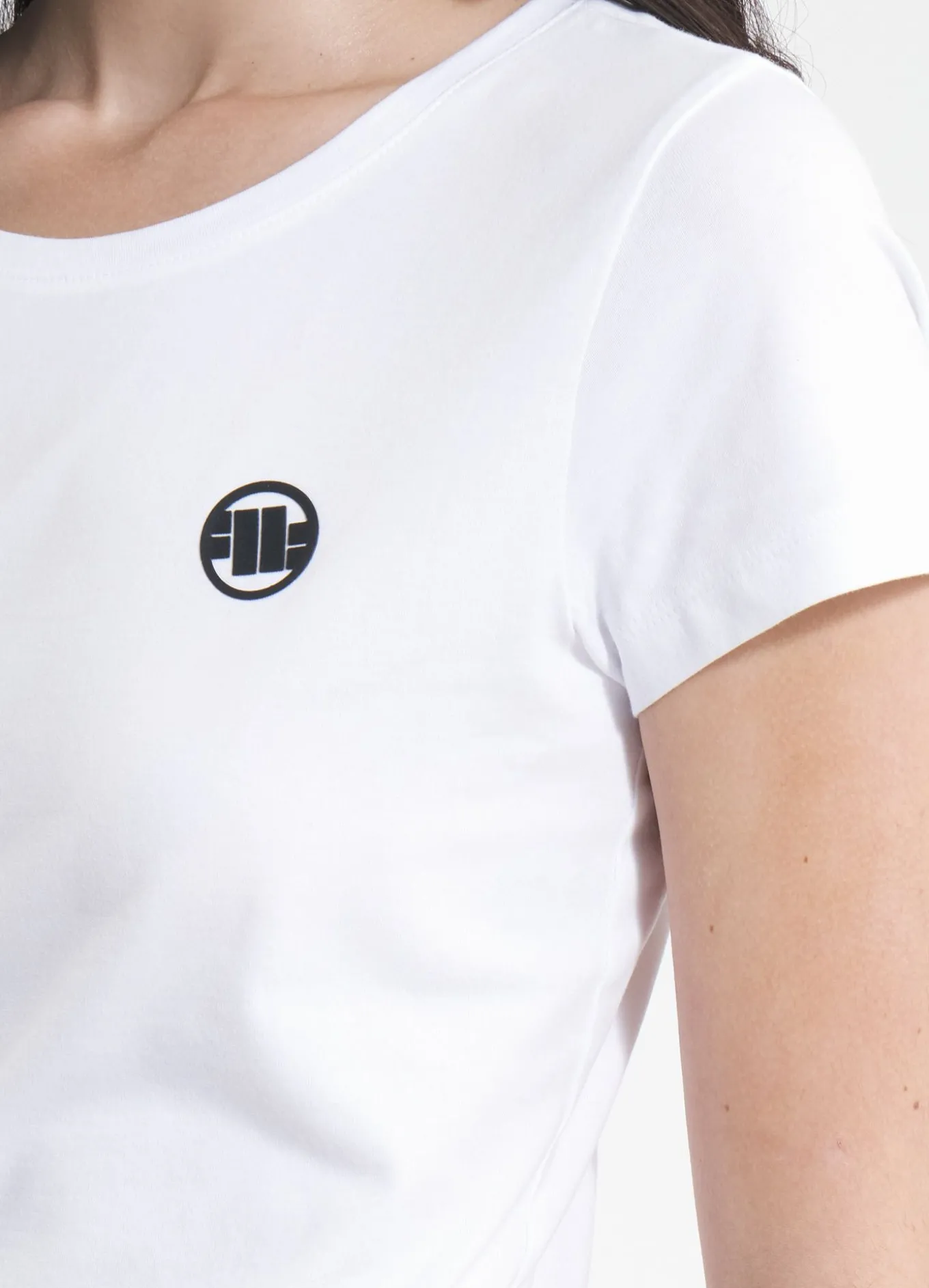 Women's T-Shirt Slim Fit SMALL LOGO - White