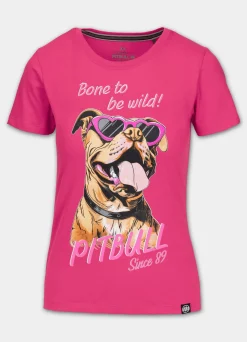 Women's T-Shirt SUNGLASSES DOG - Raspberry