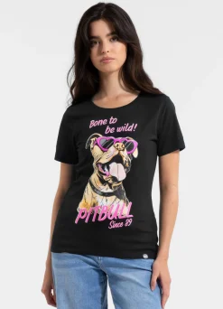 Women's T-Shirt SUNGLASSES DOG - Black