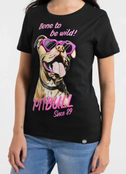 Women's T-Shirt SUNGLASSES DOG - Black