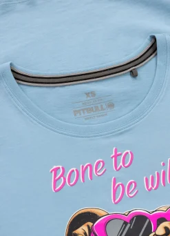 Women's T-Shirt SUNGLASSES DOG - Light blue