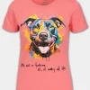 Women's T-Shirt WATERCOLOR - Coral