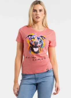 Women's T-Shirt WATERCOLOR - Coral