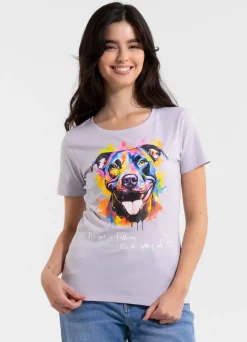 Women's T-Shirt WATERCOLOR - Lilac