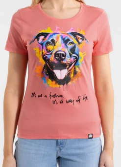Women's T-Shirt WATERCOLOR - Coral