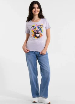 Women's T-Shirt WATERCOLOR - Lilac
