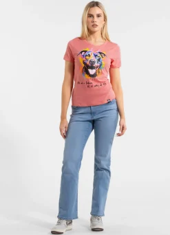 Women's T-Shirt WATERCOLOR - Coral