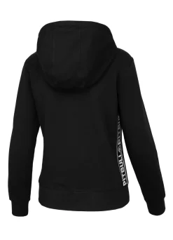Women's zip-up hoodie French Terry La Deta - Black