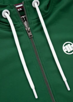 Women's zip-up hoodie French Terry LA DETA - Dark green