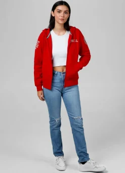 Women's zip-up hoodie French Tyrian