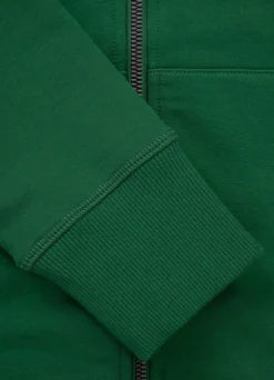 Women's zip-up hoodie French Terry LA DETA - Dark green