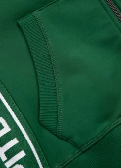 Women's zip-up hoodie French Terry LA DETA - Dark green