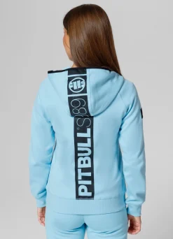Women's zip-up hoodie Fuchsia - Baby blue