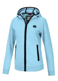 Women's zip-up hoodie Fuchsia - Baby blue