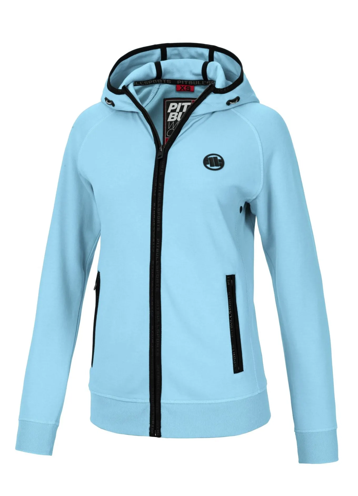 Women's zip-up hoodie Fuchsia - Baby blue