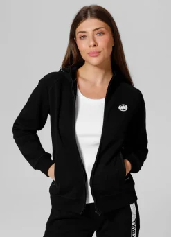 Women's zip-up hoodie Fuchsia - Black