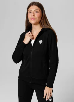 Women's zip-up hoodie Fuchsia - Black