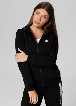 Women's zip-up hoodie Fuchsia - Black