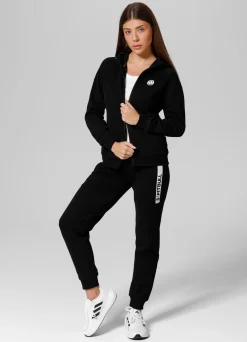 Women's zip-up hoodie Fuchsia - Black