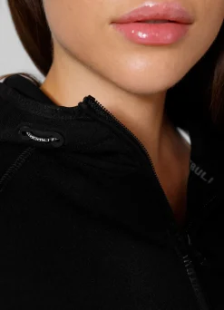 Women's zip-up hoodie Fuchsia - Black