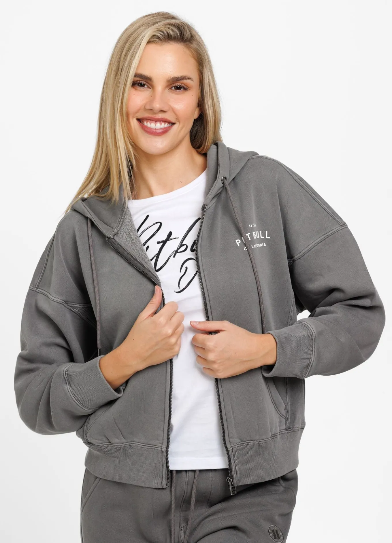 Women's zip-up hoodie Washed Manzanita
