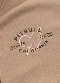Women's zip-up hoodie Washed MANZANITA HEART - Sand