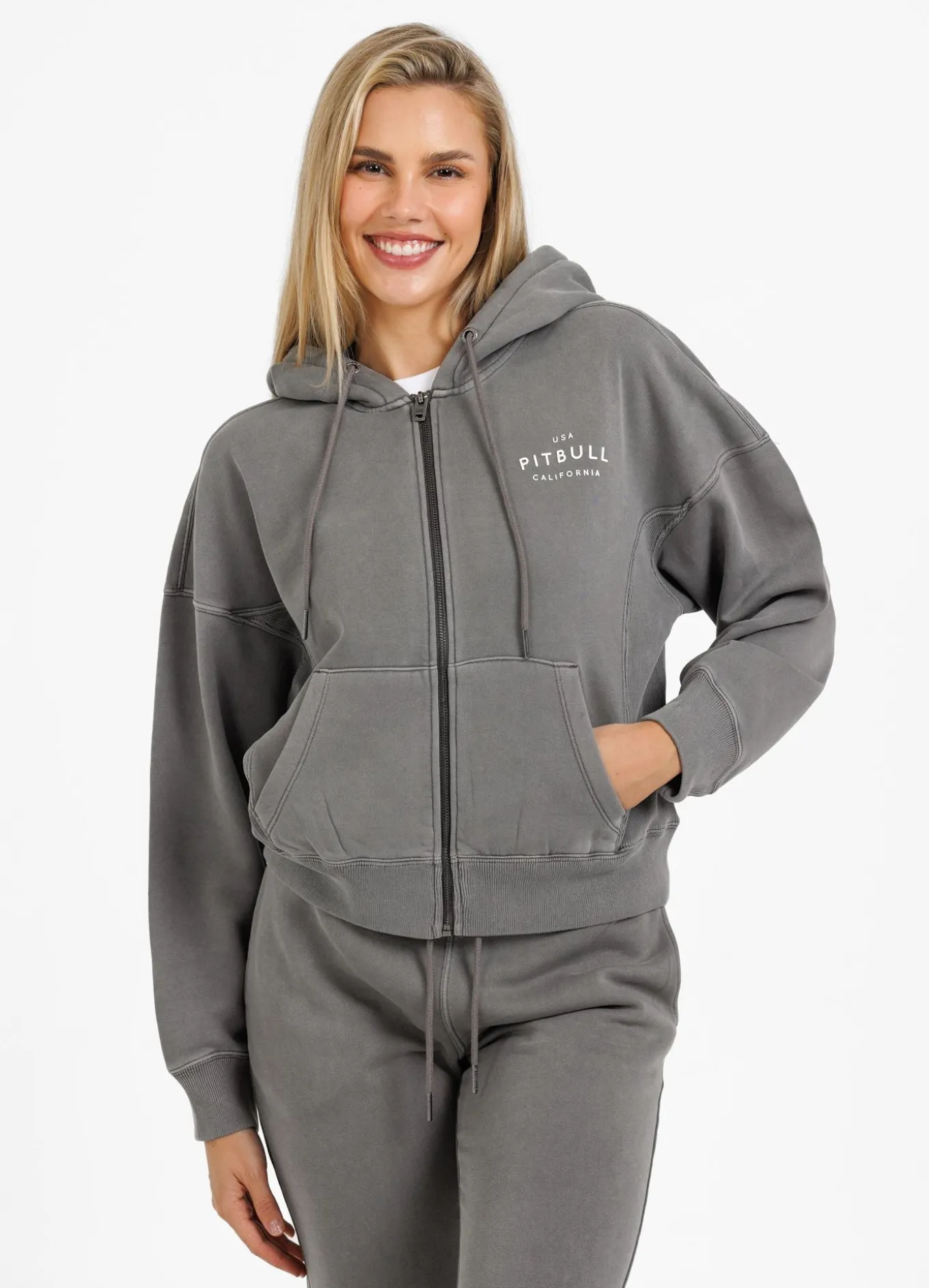 Women's zip-up hoodie Washed Manzanita