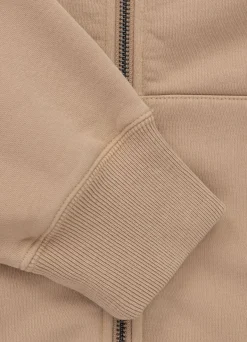 Women's zip-up hoodie Washed MANZANITA HEART - Sand