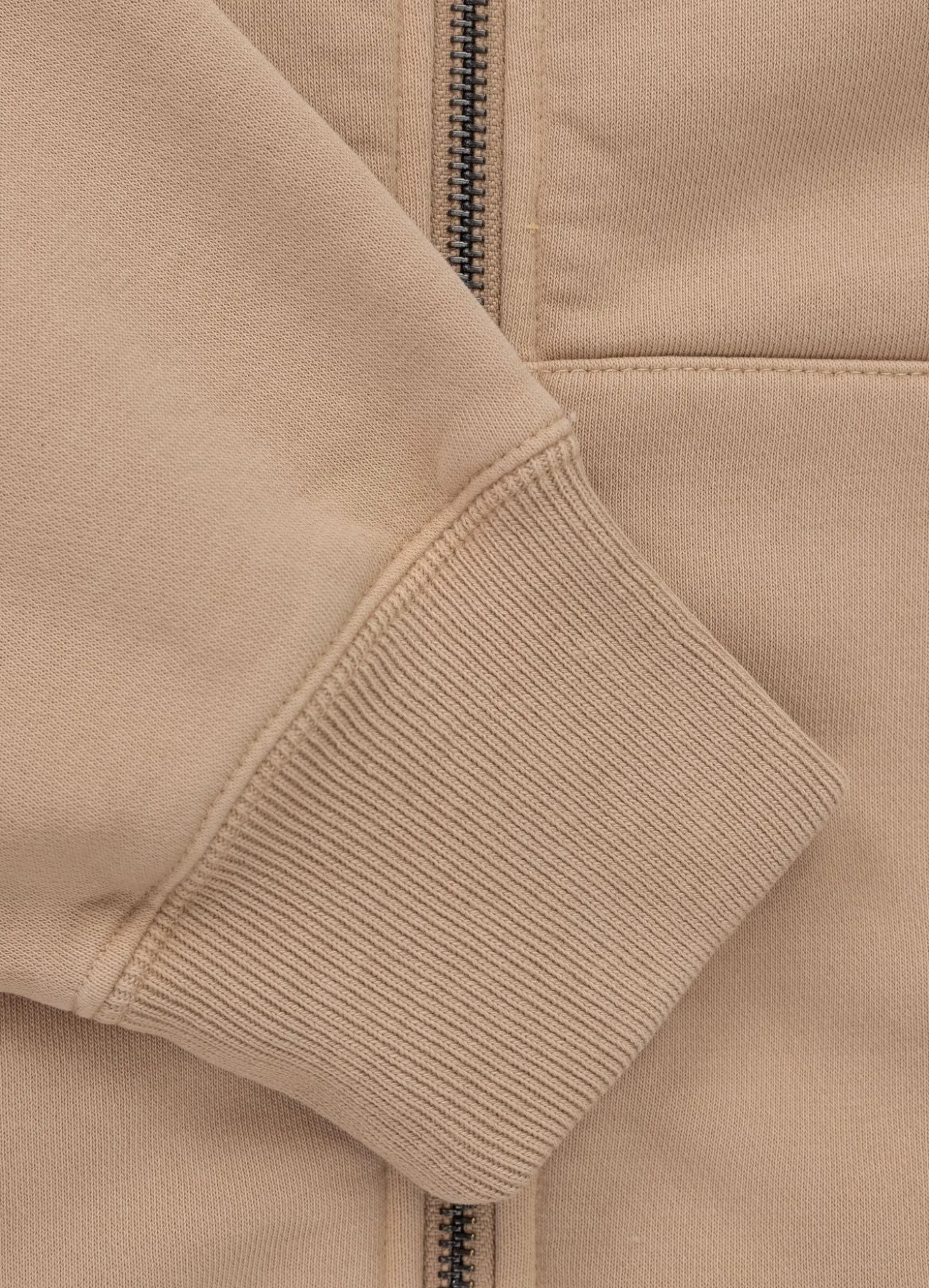 Women's zip-up hoodie Washed MANZANITA HEART - Sand