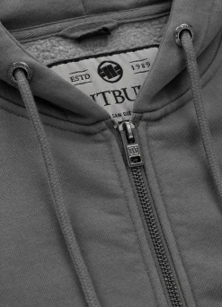 Women's zip-up hoodie Washed MANZANITA HEART - Gray