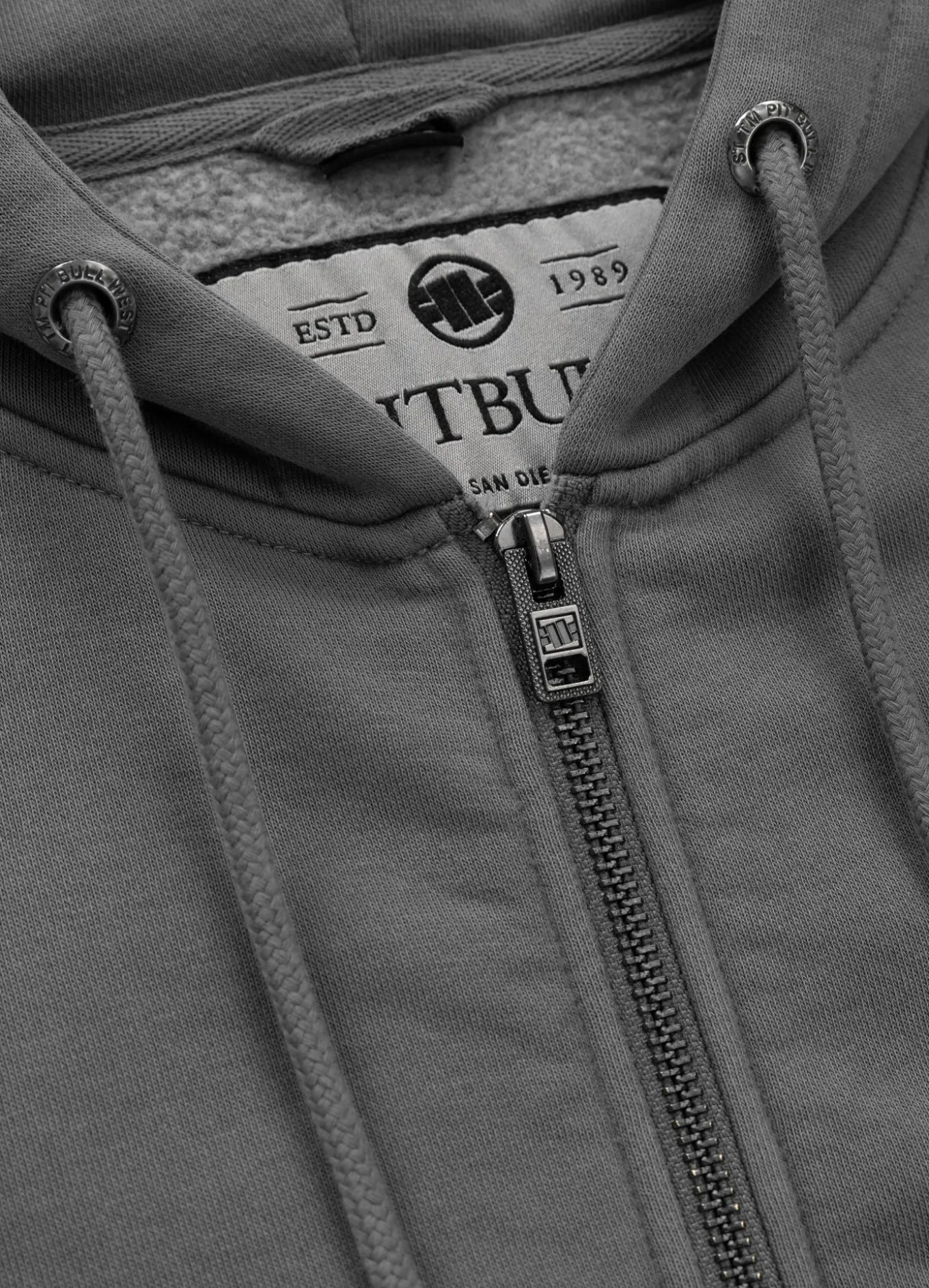 Women's zip-up hoodie Washed MANZANITA HEART - Gray