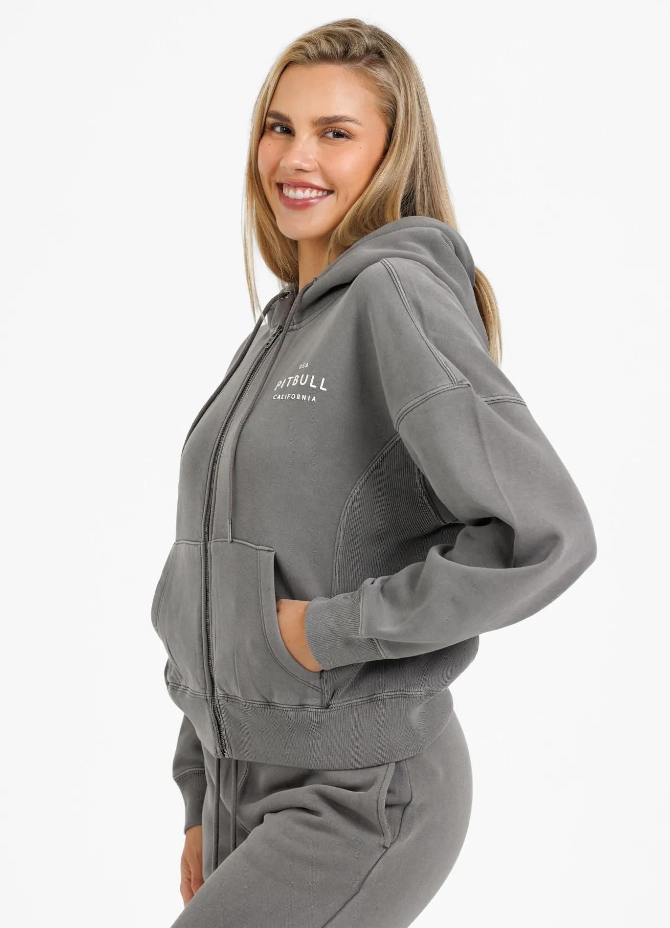 Women's zip-up hoodie Washed Manzanita