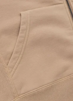 Women's zip-up hoodie Washed MANZANITA HEART - Sand