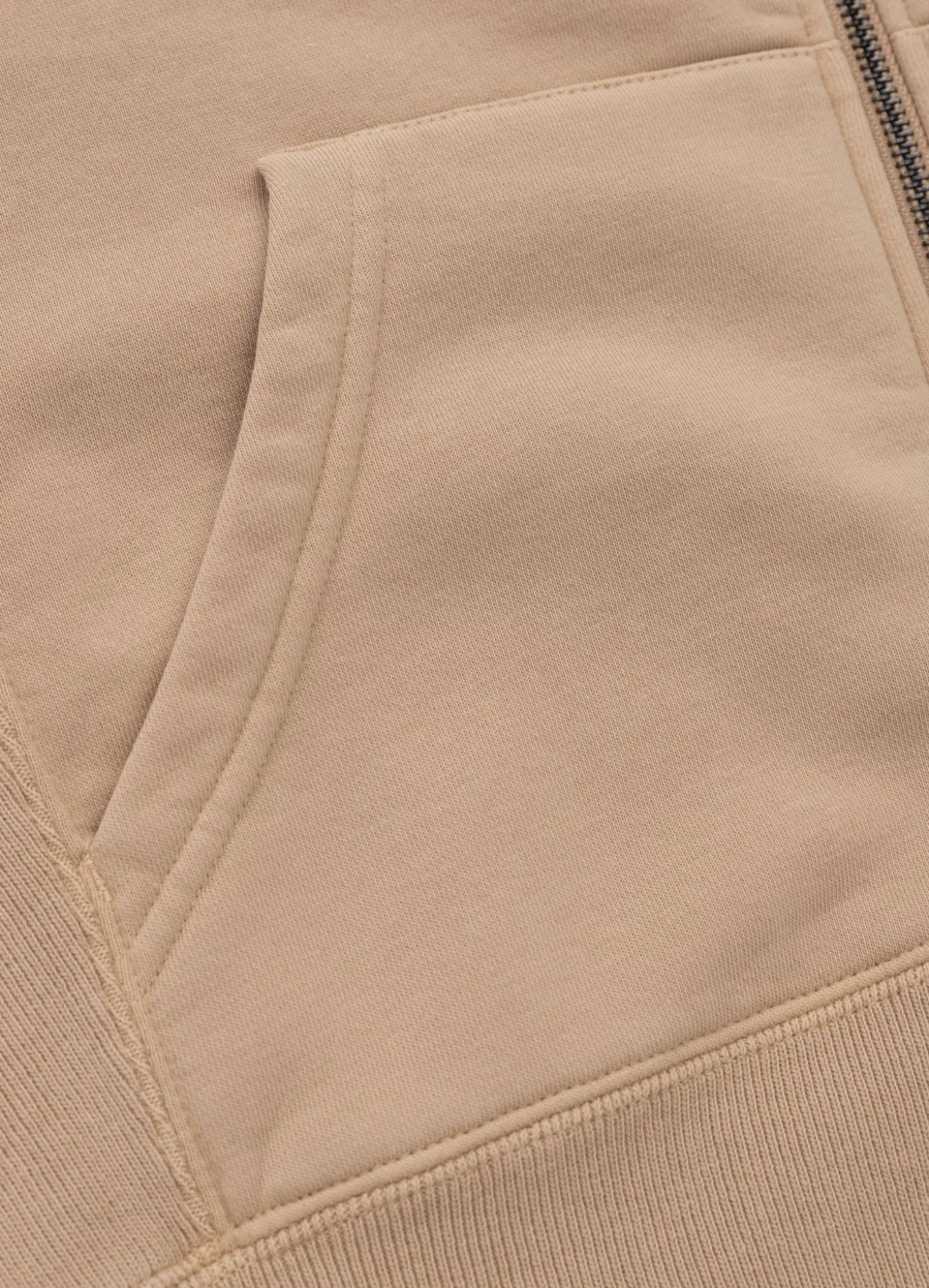 Women's zip-up hoodie Washed MANZANITA HEART - Sand