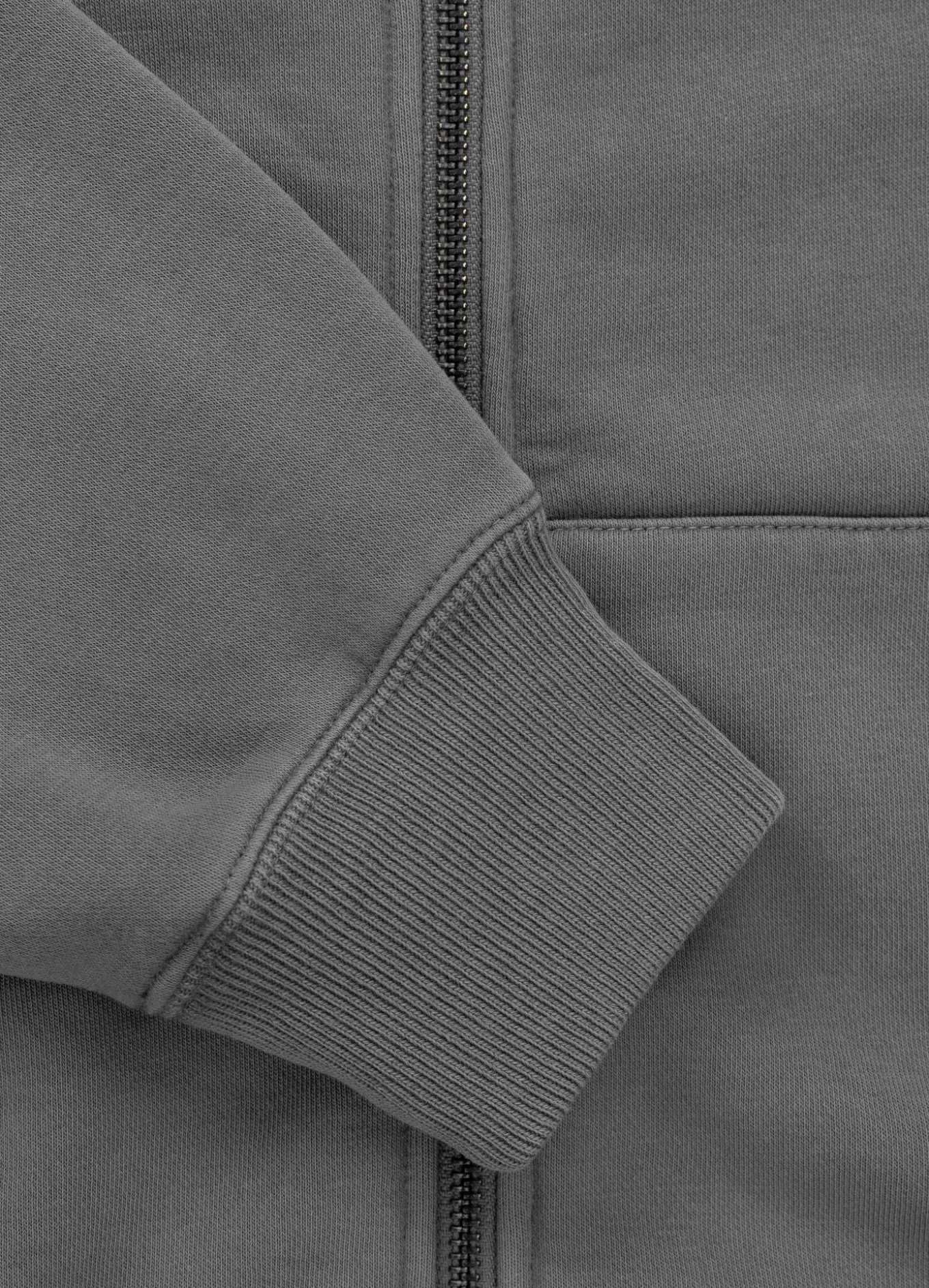 Women's zip-up hoodie Washed MANZANITA HEART - Gray