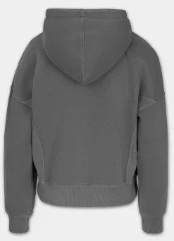 Women's zip-up hoodie Washed MANZANITA HEART - Gray